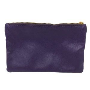 Bio Elements Women's Pleather Zip Small Makeup Bag 8"x5"